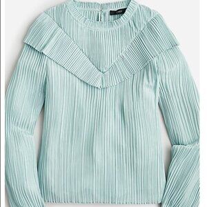J. Crew Crinkle-chiffon V-detail top 2X